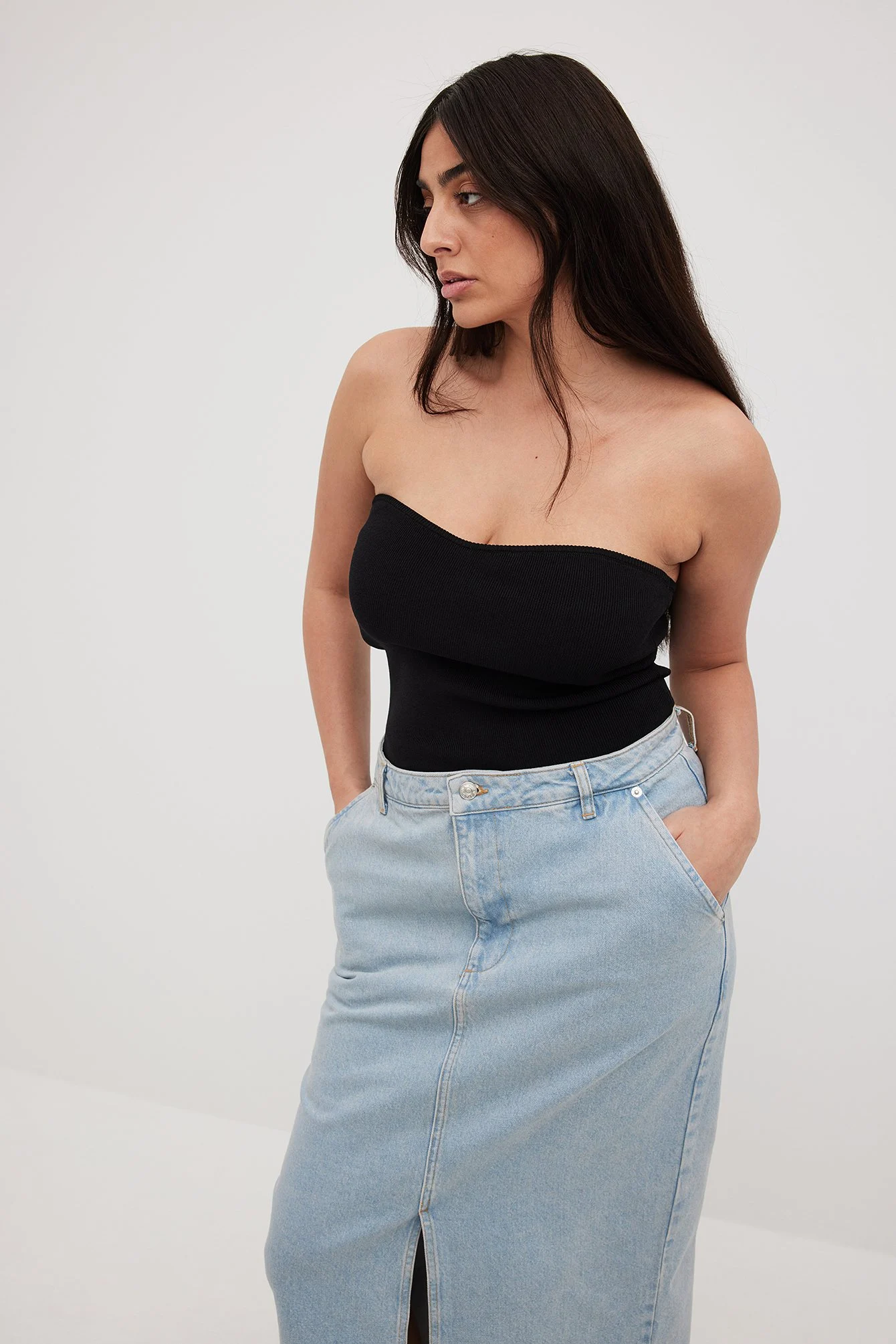 Tube-Top aus Feinstrick