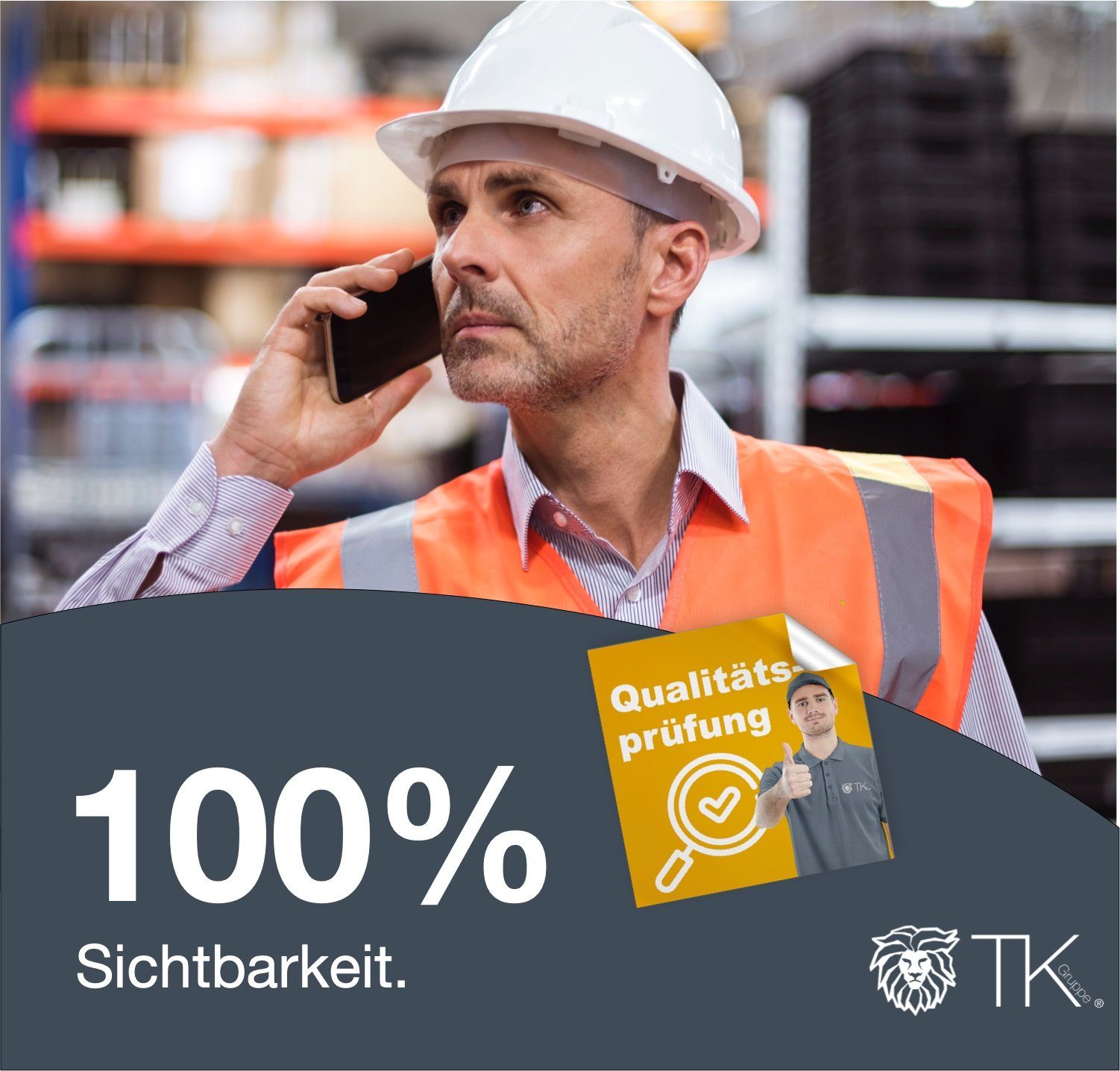 TK Gruppe Warnweste Warnweste orange mit Vertikalstreifen - Pannenweste 2024 (1-tlg)