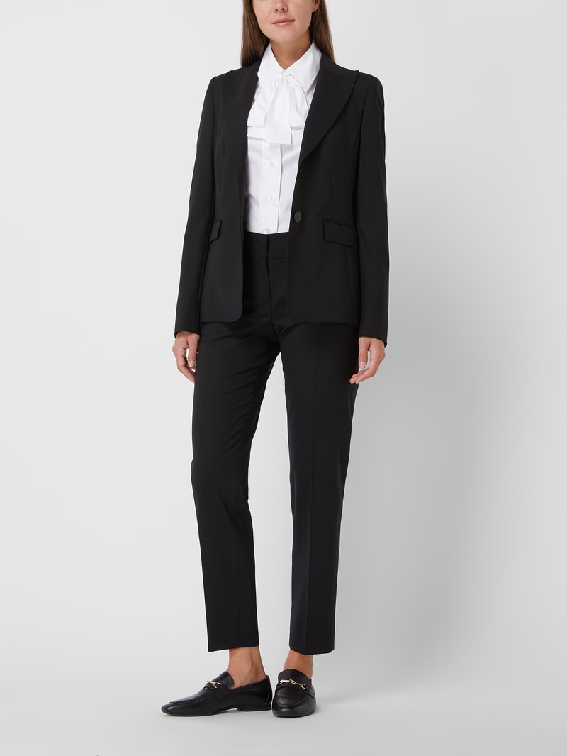 Blazer aus Schurwollmischung in schwarz