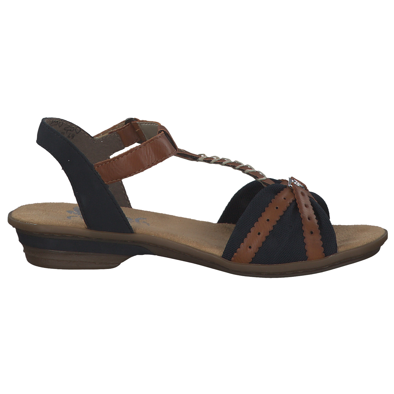 Rieker 63499, Klassische Sandalen, Damen, pazifik/cayenne/pazifik