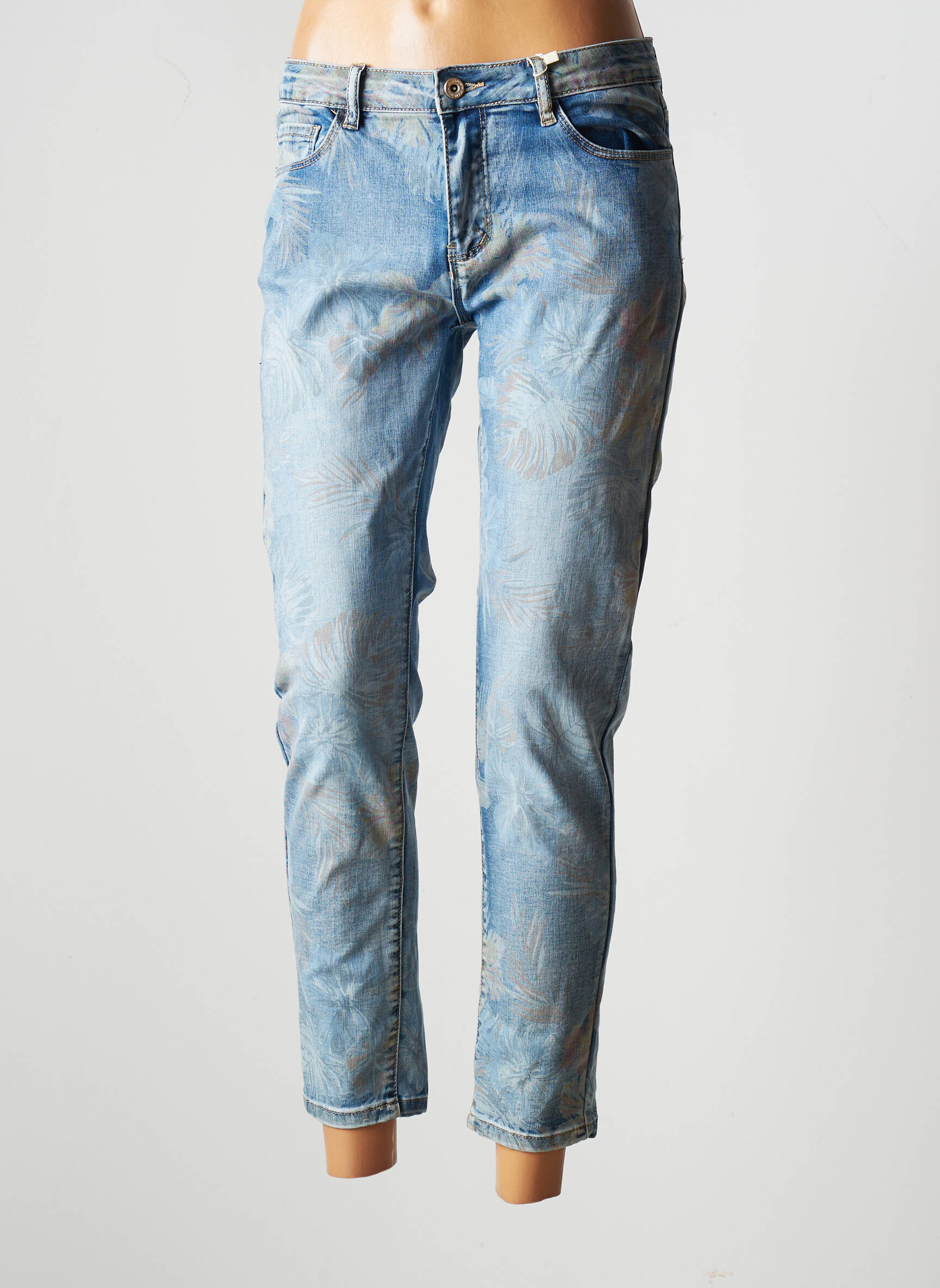 Onado Jeans Coupe Slim Femme couleur bleu