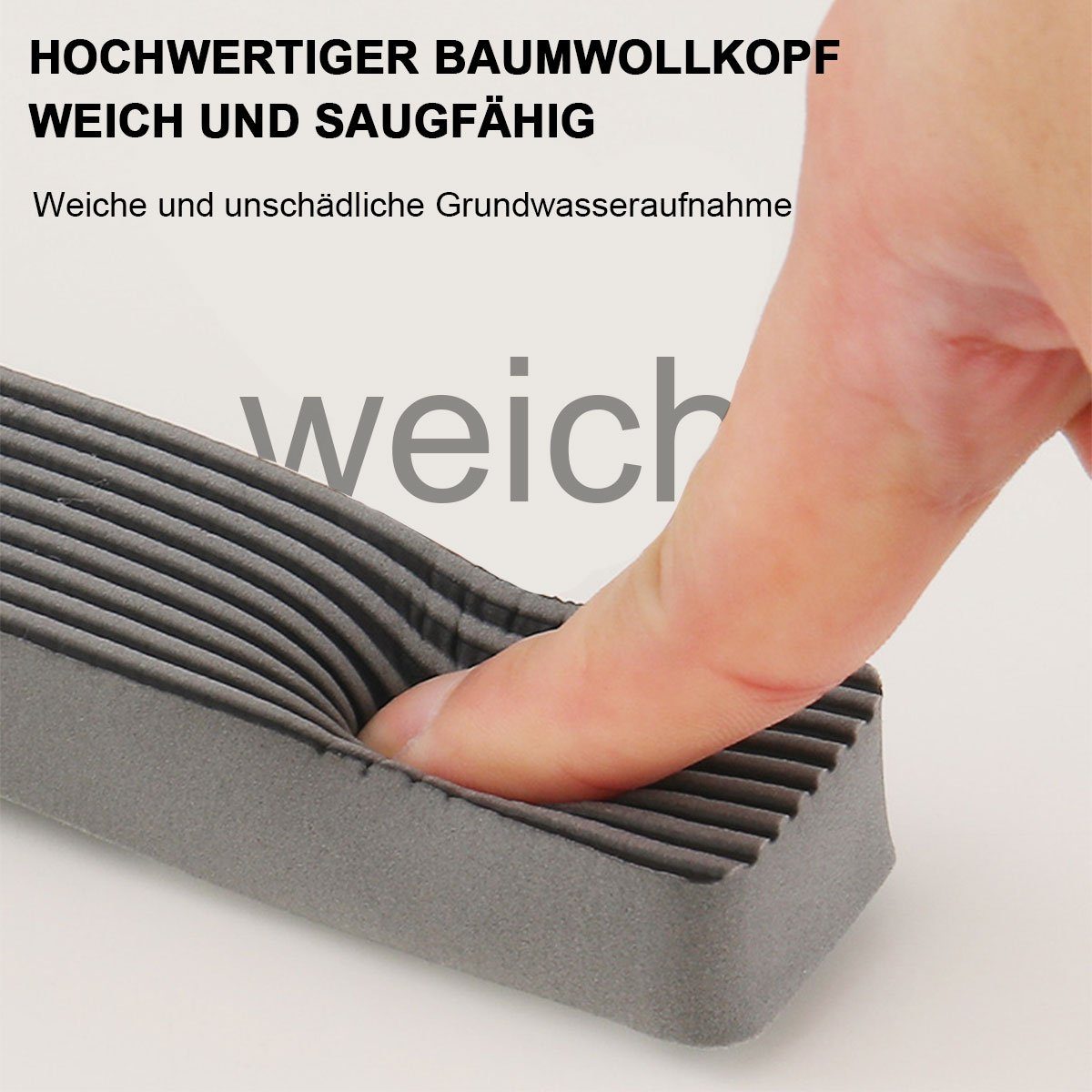 Welikera Wischmopp Mini-Moppe mit 2 Schwammkopf, Teleskop-Design 156 mm-270mm