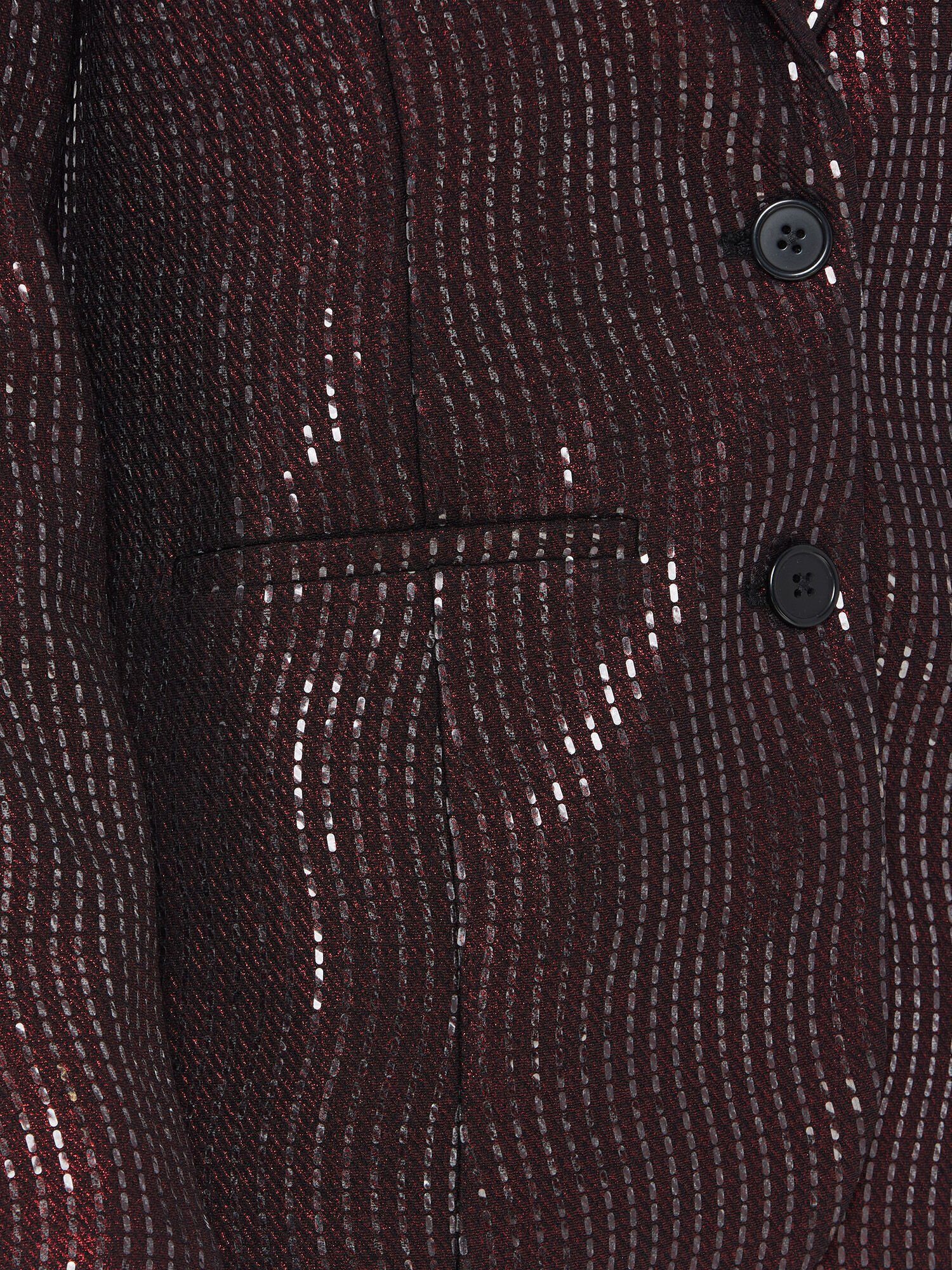 Sarah Kern Kurzblazer Freizeitblazer elastisch mit glitzernden Pailletten