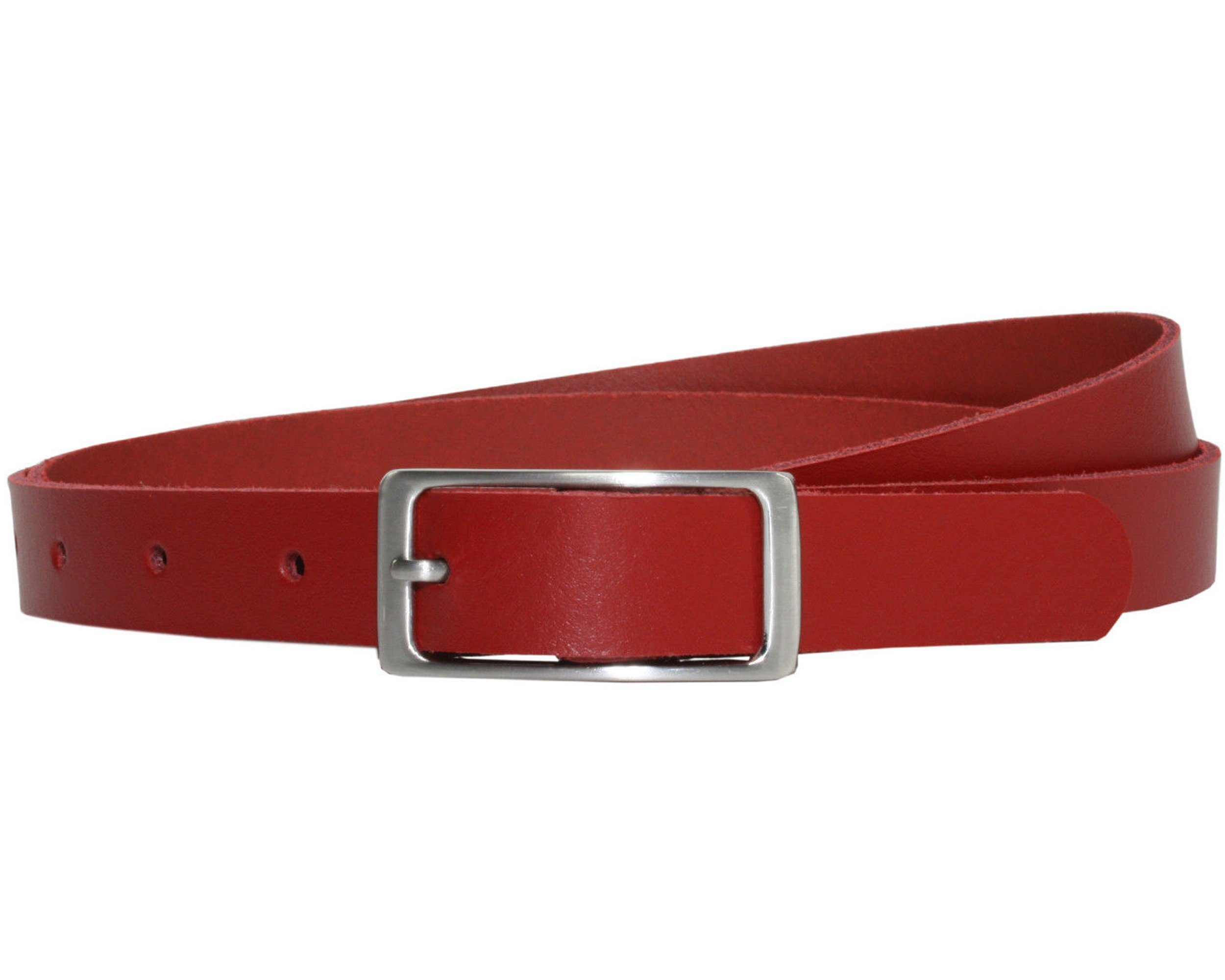 COLOGNEBELT Ledergürtel A1-SL Schwarzer Ledergürtel im klassischen Design, mit silberner eckiger Gürtelschnalle