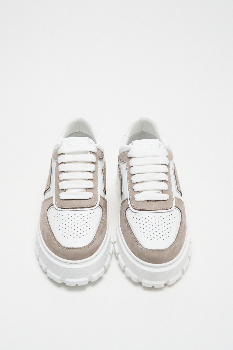 CPH332 leather mix greige/white