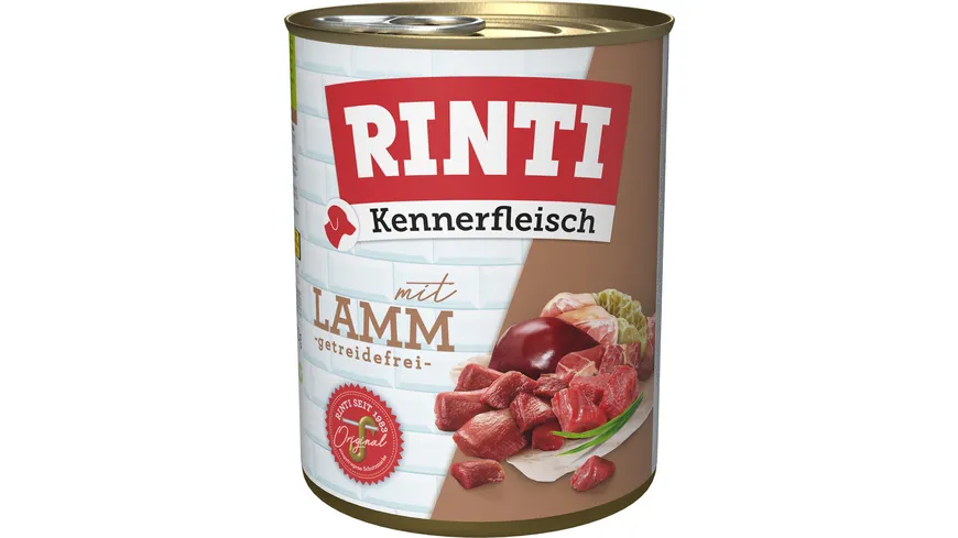 RINTI Hundenassfutter Kennerfleisch Lamm 800 g