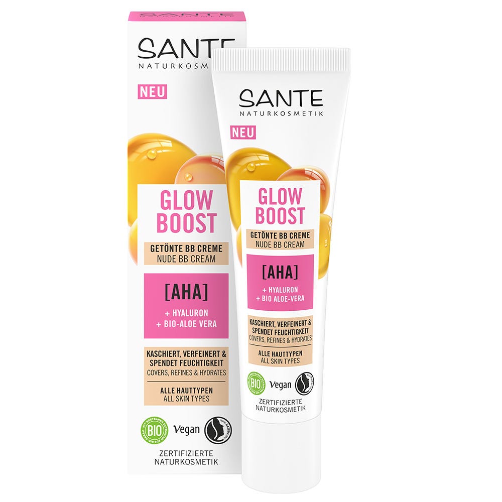 SANTE Glow Boost Aminosäure & Bio-Aloe Vera Getönte BB Creme AHA 30 ml
