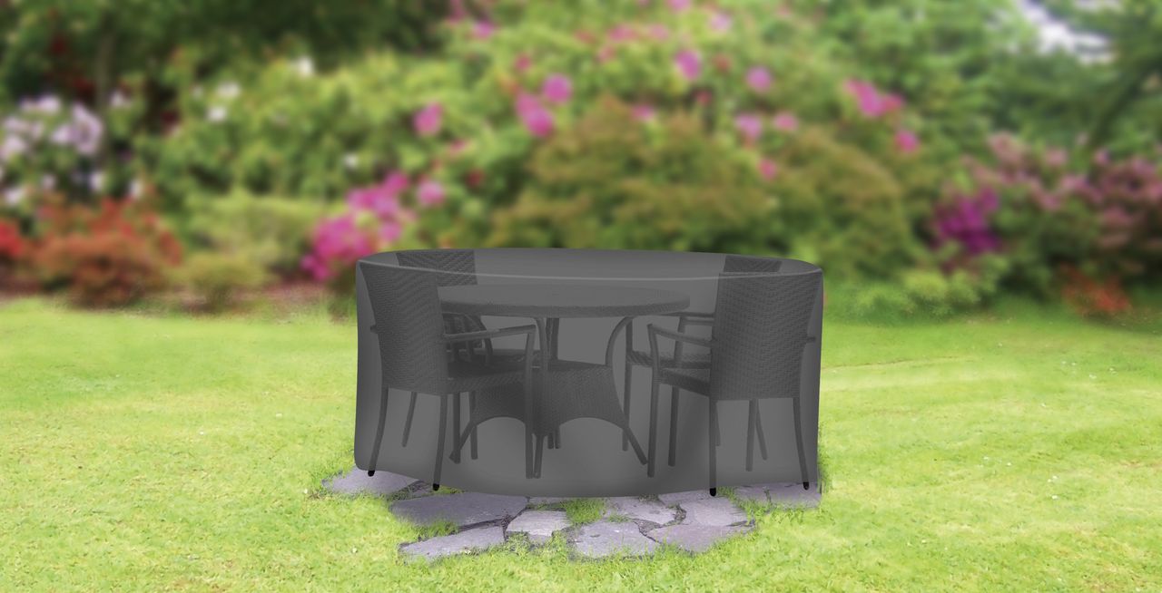Tepro Universal Abdeckhaube - Sitzgruppe rund klein, schwarz