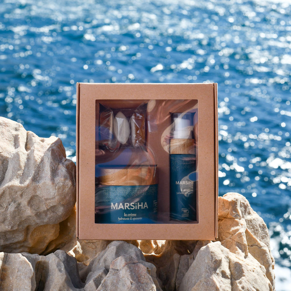 marsiha Coffret découverte soin visage : crème + sérum + Calissons