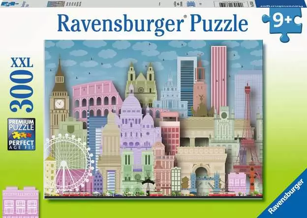 Kinderpuzzle ab 9 Jahren - Buntes Europa - 300 Teile