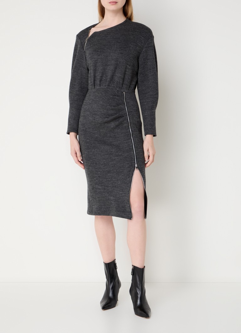 Rochie scurtă Mimo din material fin tricotat de la ba&sh, confecționată din lână virgină.