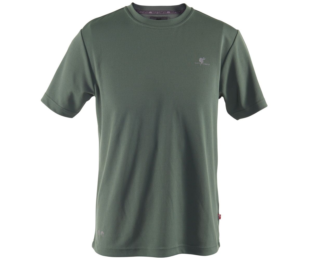 Wolf Camper Logo Green Herren T-Shirt