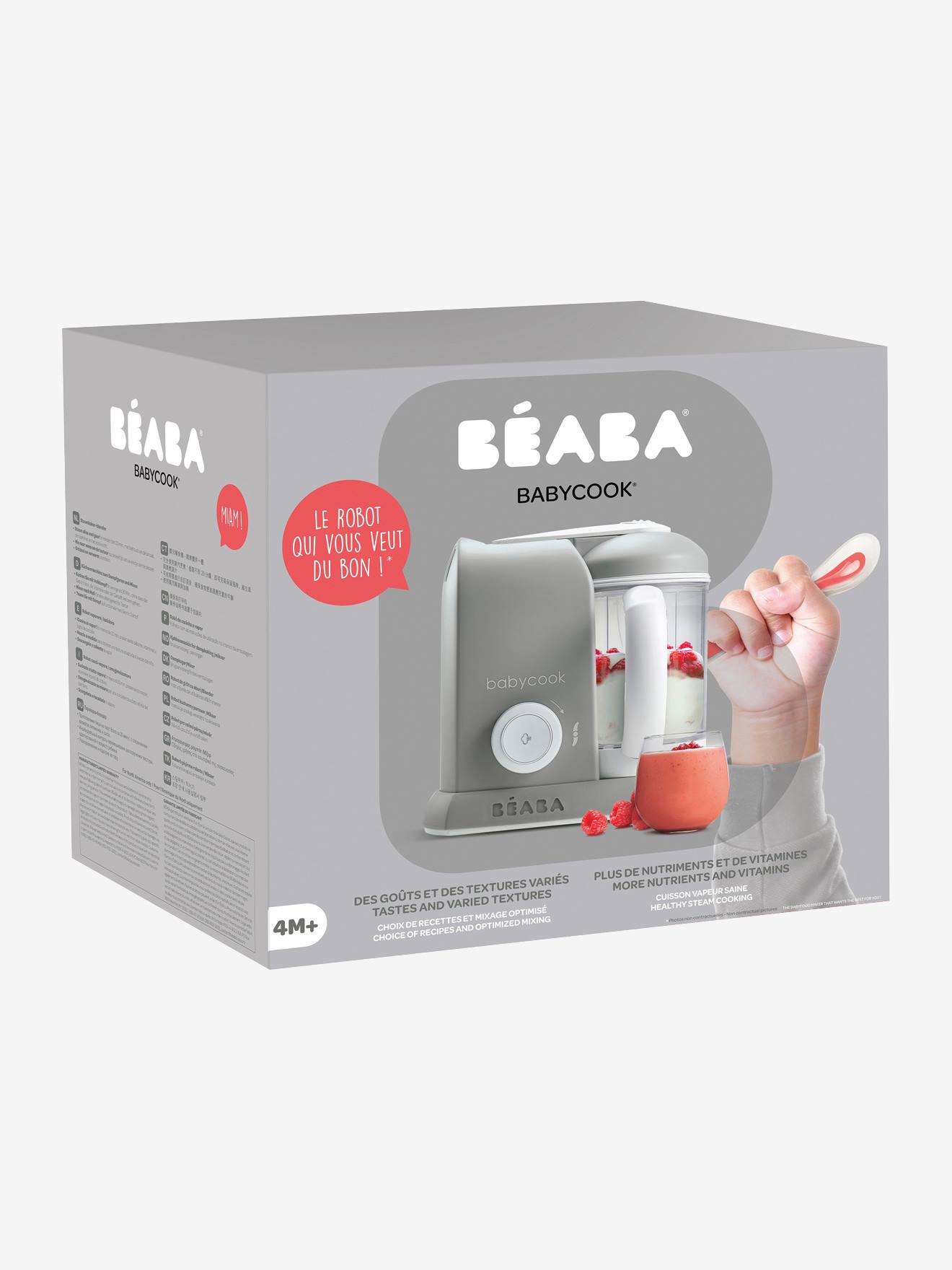 Robot 4 en 1 BEABA Babycook solo gris/blanc