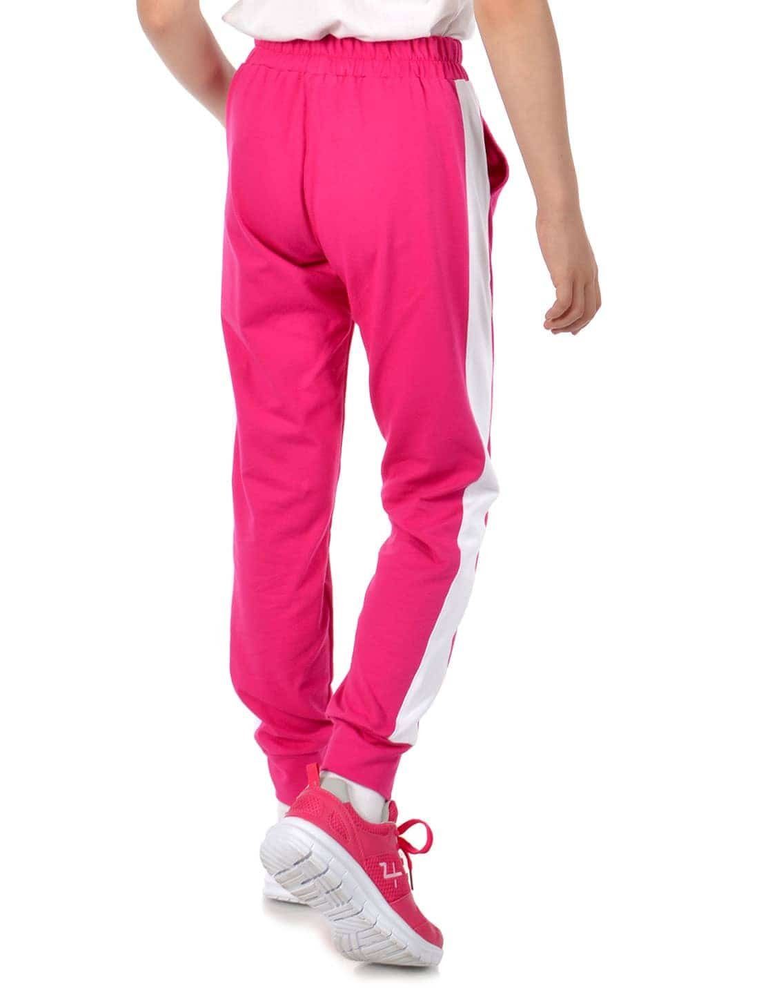 KMISSO Sporthose Mädchen Stoff Freizeithose Streifeneinsatz 30358 (1-tlg) Casual