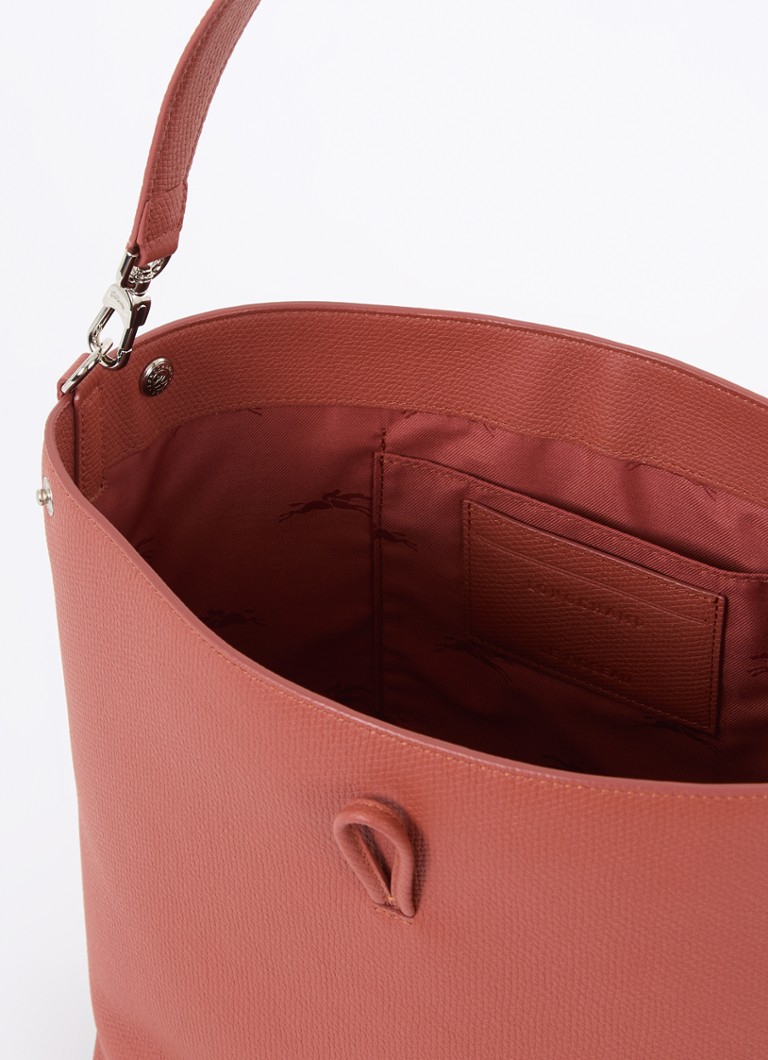 Longchamp Le Roseau -nahkainen olkalaukku M
