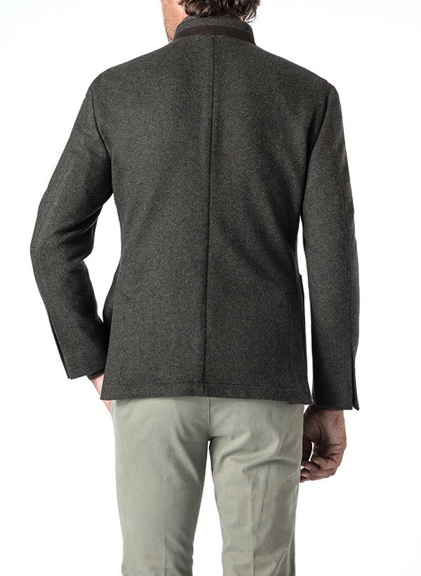 HACKETT, Janker, Schurwolle ungefüttert, khaki gemustert