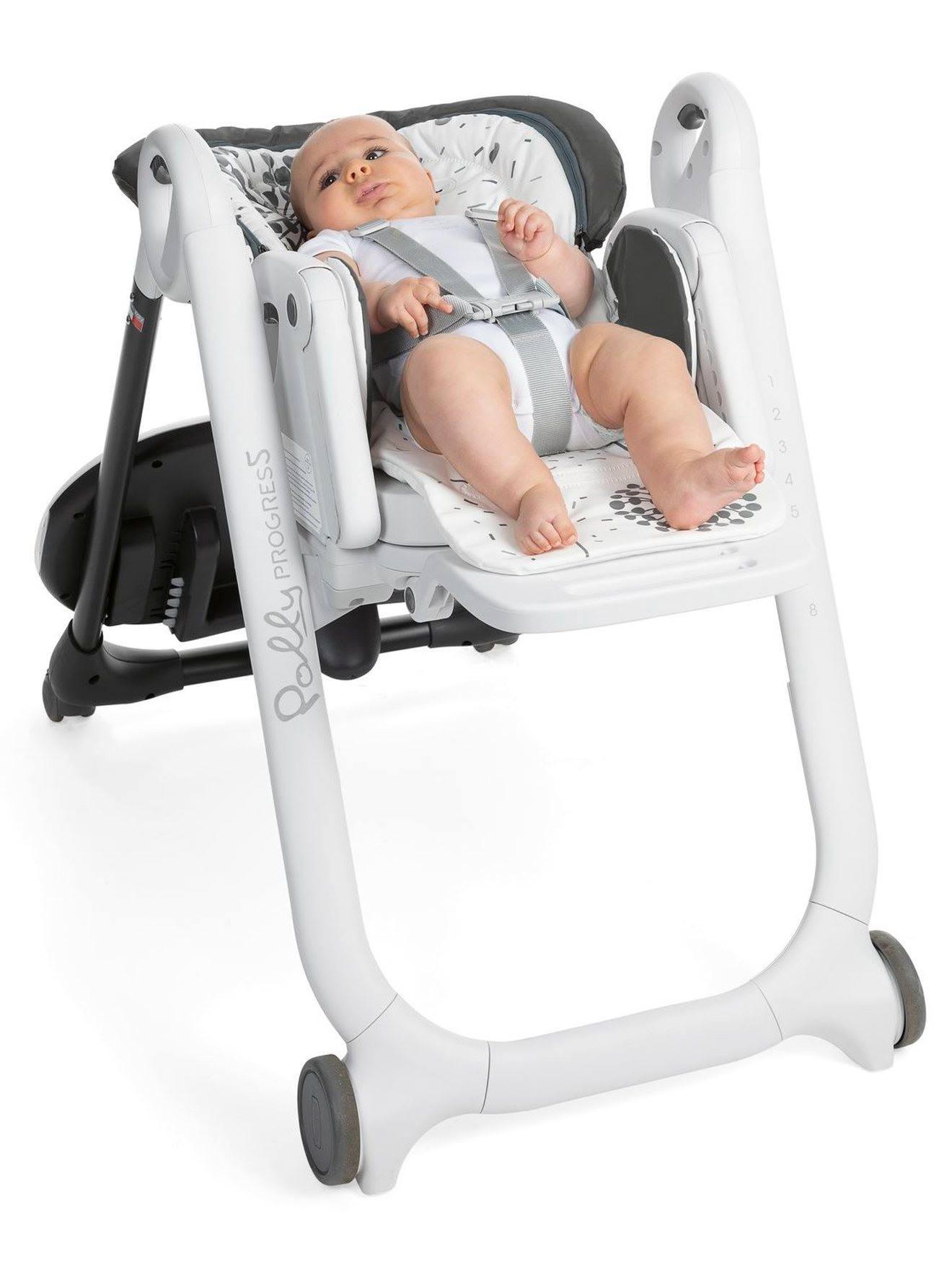 Chaise haute évolutive CHICCO Polly Progres5 gris