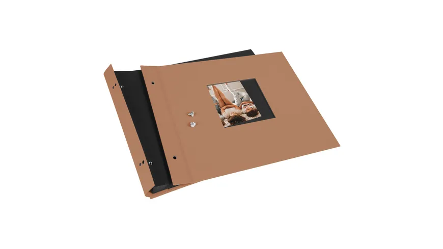 goldbuch Schraubalbum Bella Vista Haselnuss 30x25cm 40 schwarze Seiten - erweiterbar