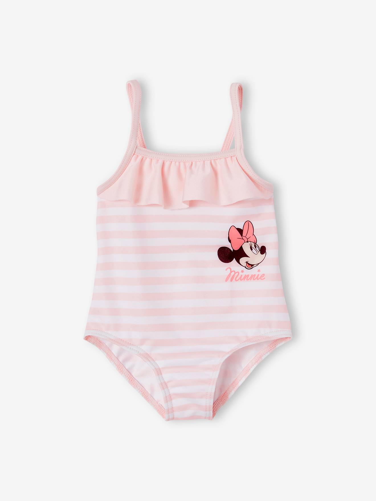 Maillot de bain 1 pièce DS® Minnie fille rose bonbon