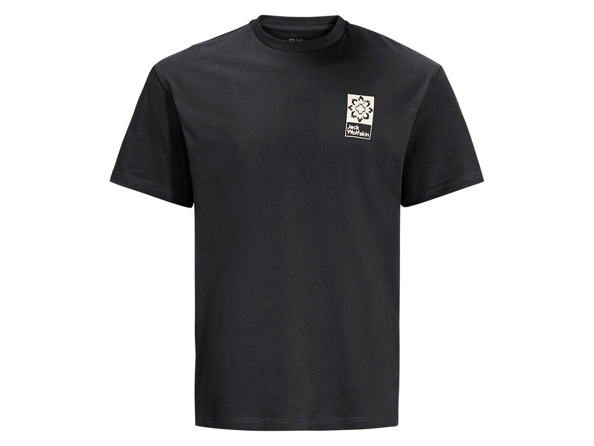 Jack Wolfskin Eschenheimer Back Granite Black Unisex T-Shirt
