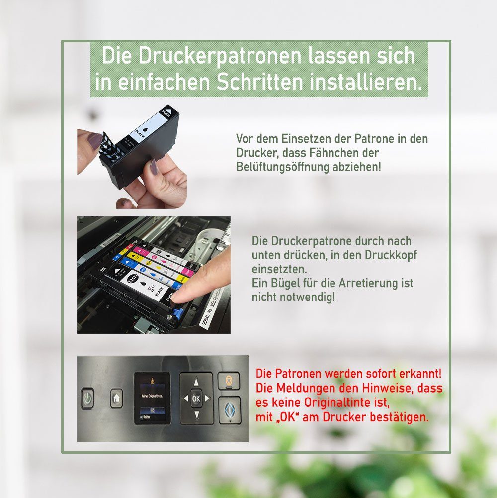 Druckerparadies 20er Multipack für Epson 16XL Tintenpatronen Set Tintenpatrone (20-tlg., WF2010 WF2510 WF2520 WF2530 WF2540 WF2630 WF2650 WF2660 WF2750 WF2760)