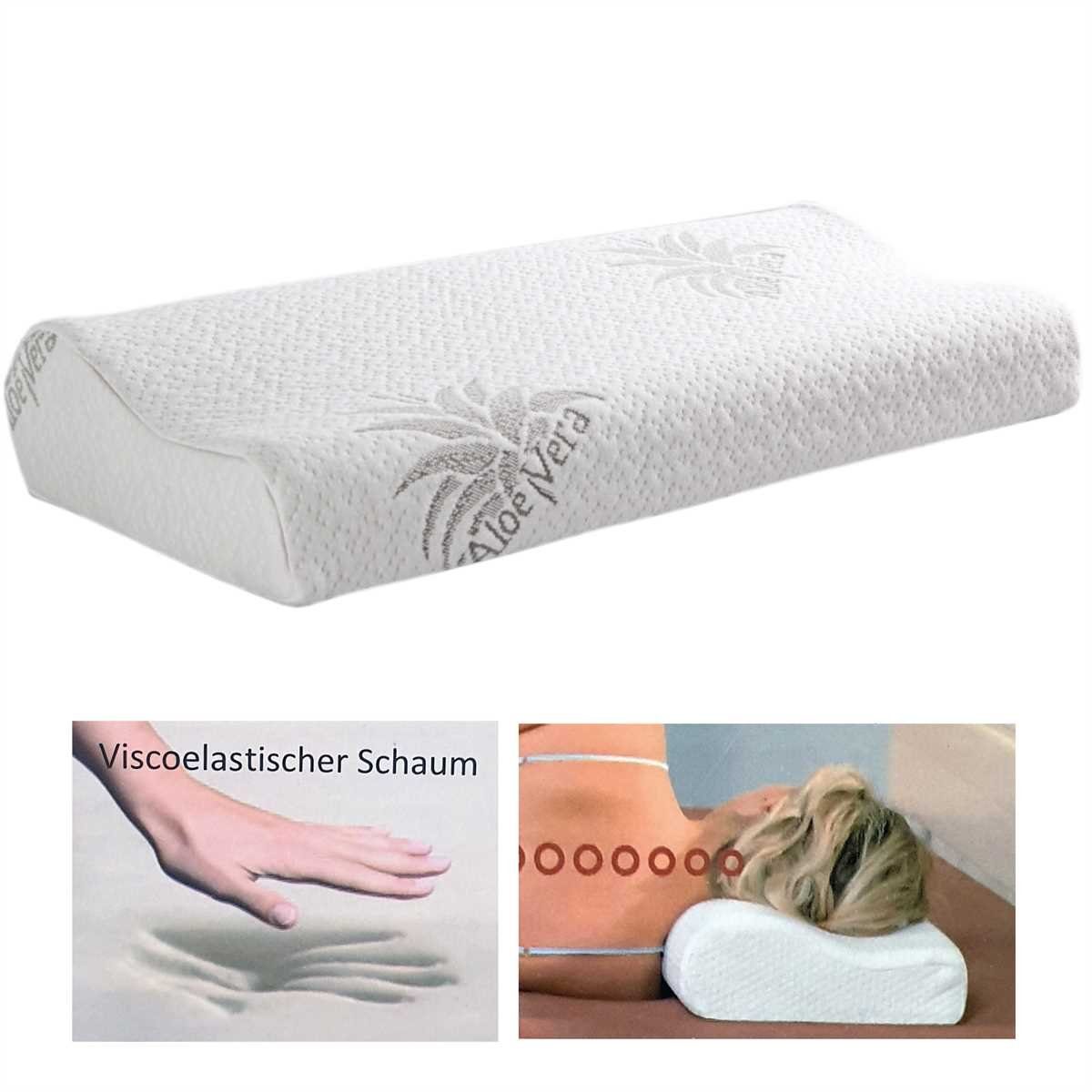 Nackenstützkissen, Bestgoodies, Bezug: Polyester, Nackenkissen Memory Foam - Kopfkissen Viskoelastisch
