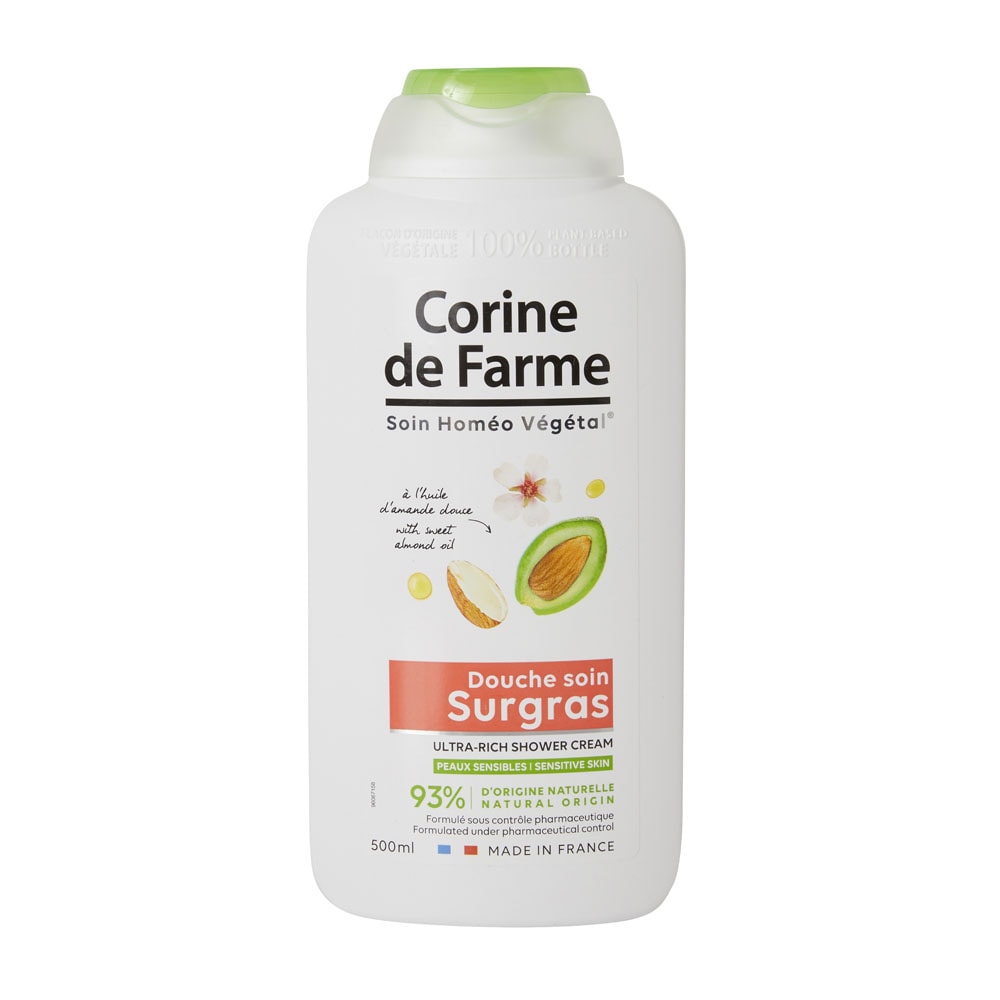 corine de farme Douche soin Surgras à l'Huile d'Amande Douce Gel Douche