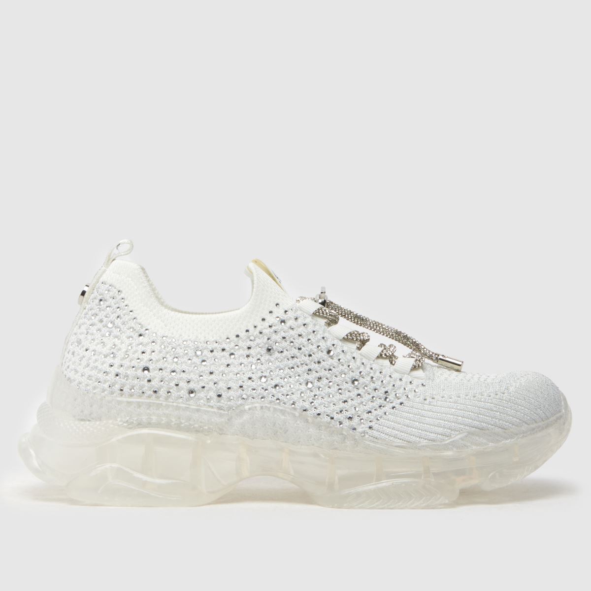 Steve Madden – Vita sneakers med meterbling-motiv
