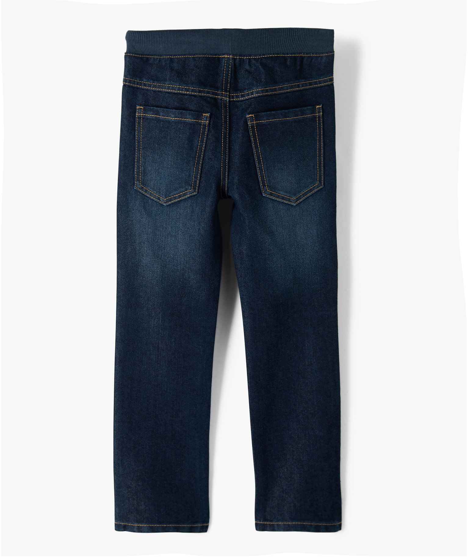 Jean coupe Regular avec ceinture en bord-cte Garçon blue black | GEMO