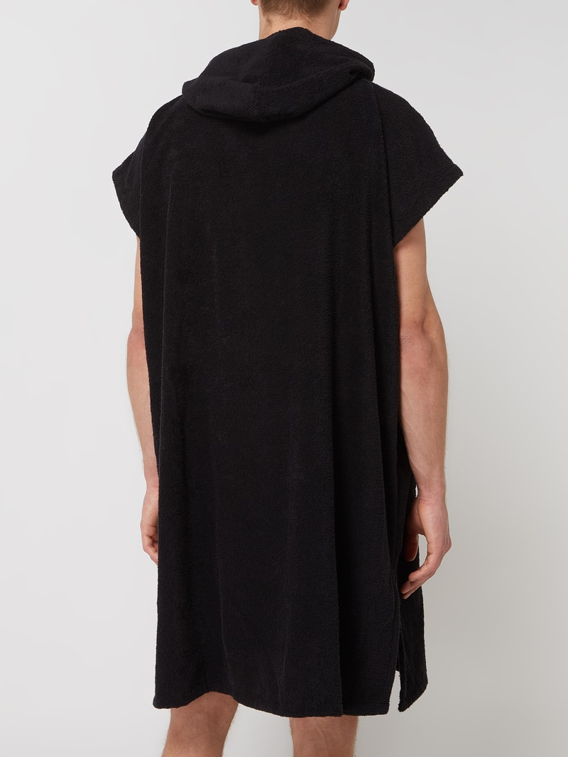Bademantel in Schlupfform Modell 'Jack's Towel' in schwarz