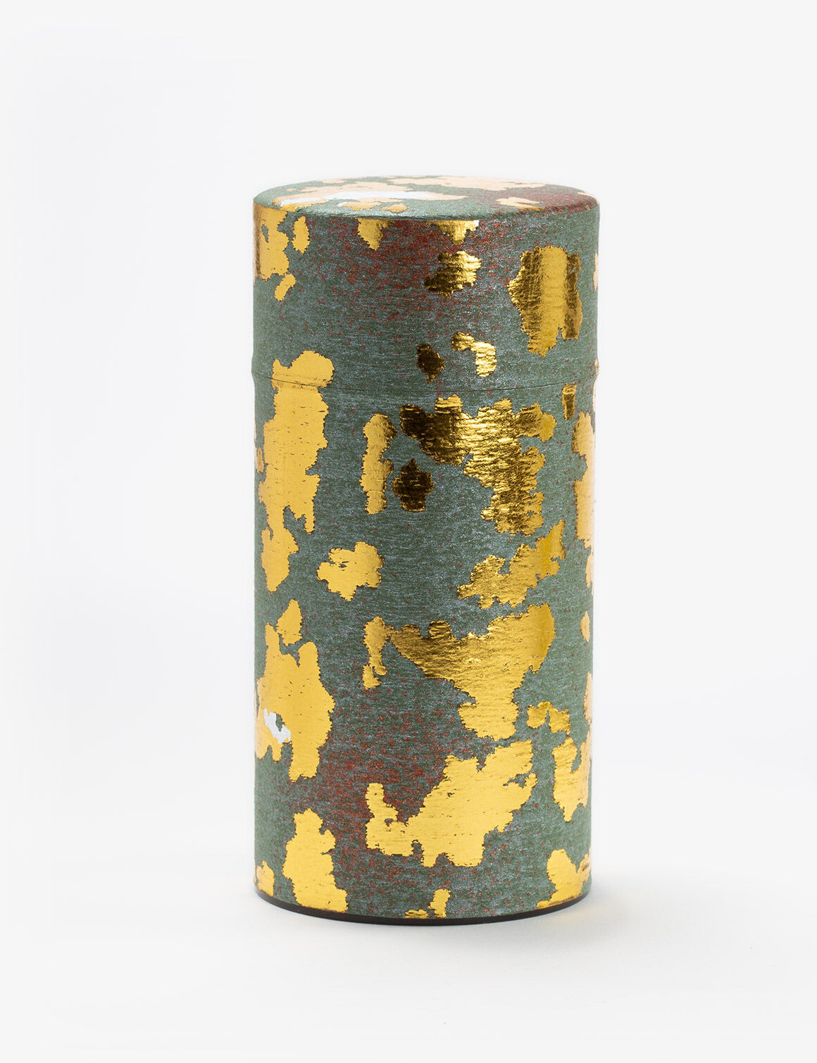 PEPITESU  Boîte à thé papier washi vert et or 150g