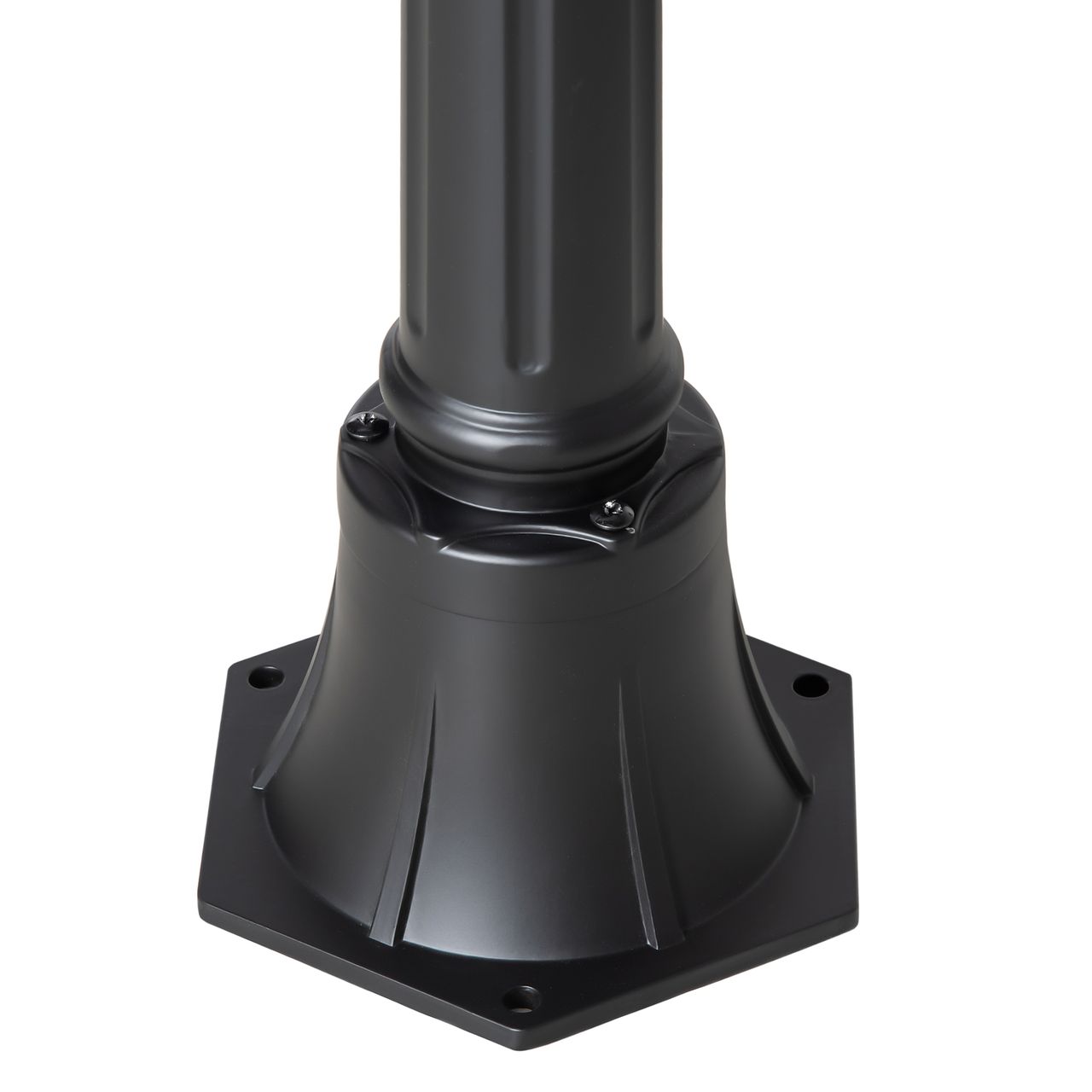 Outsunny Solar Gartenlaterne Laterne Gartenleuchte Wegleuchte mit 19 LED 130 Lumen 3000K Aluminium gehärtetes Glas Schwarz 22 x 22 x 194 cm