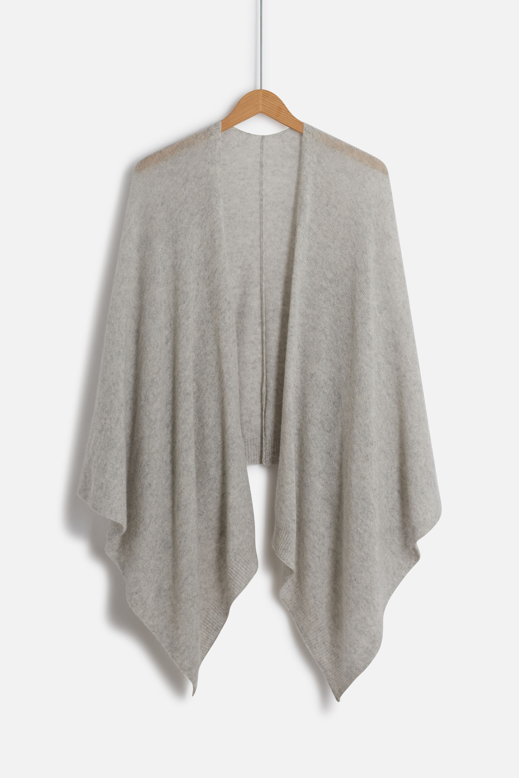 poncho harry 100% cachemire gris clair femme