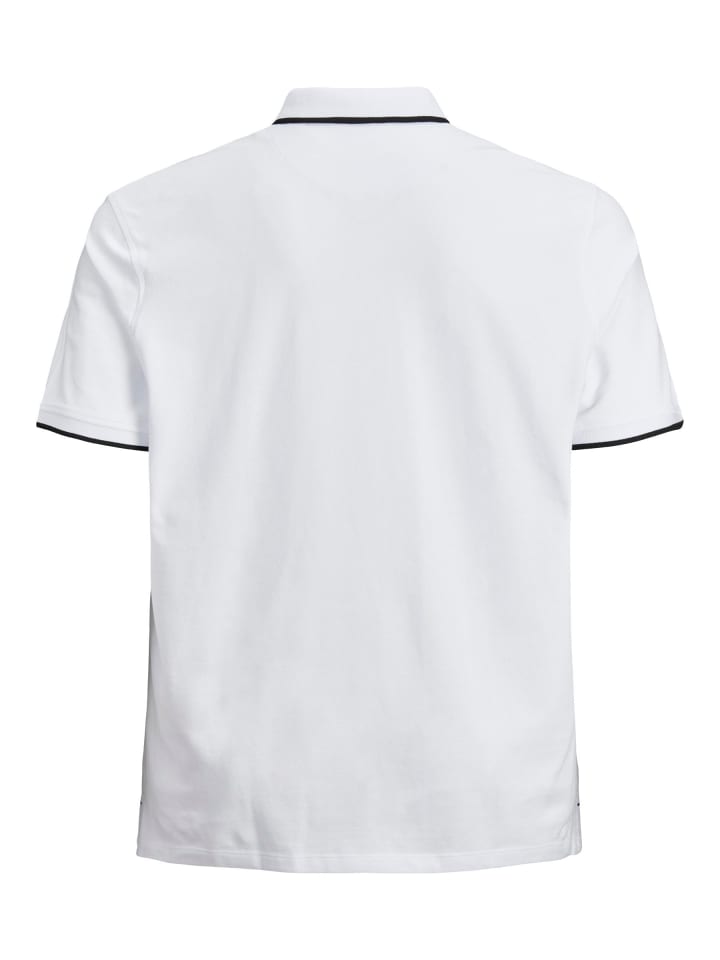 JACK & JONES PLUS Poloshirt in White günstig kaufen