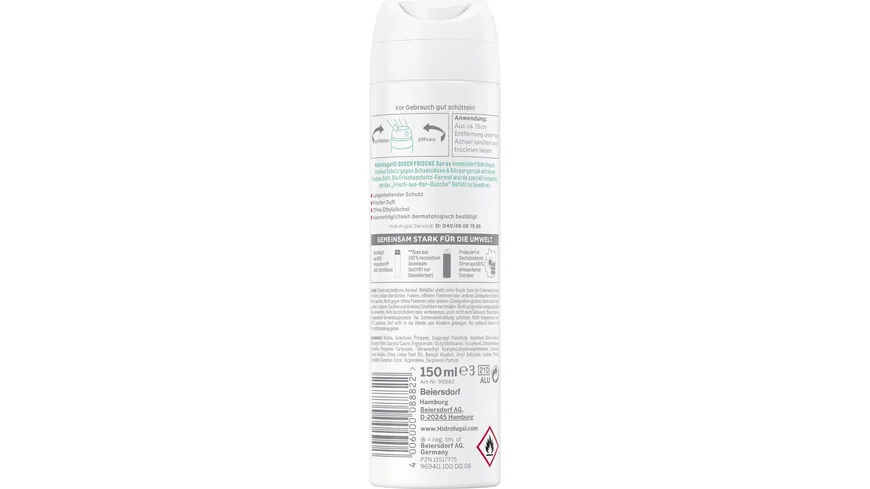 Hidrofugal Dusch Frische Spray 150 ml