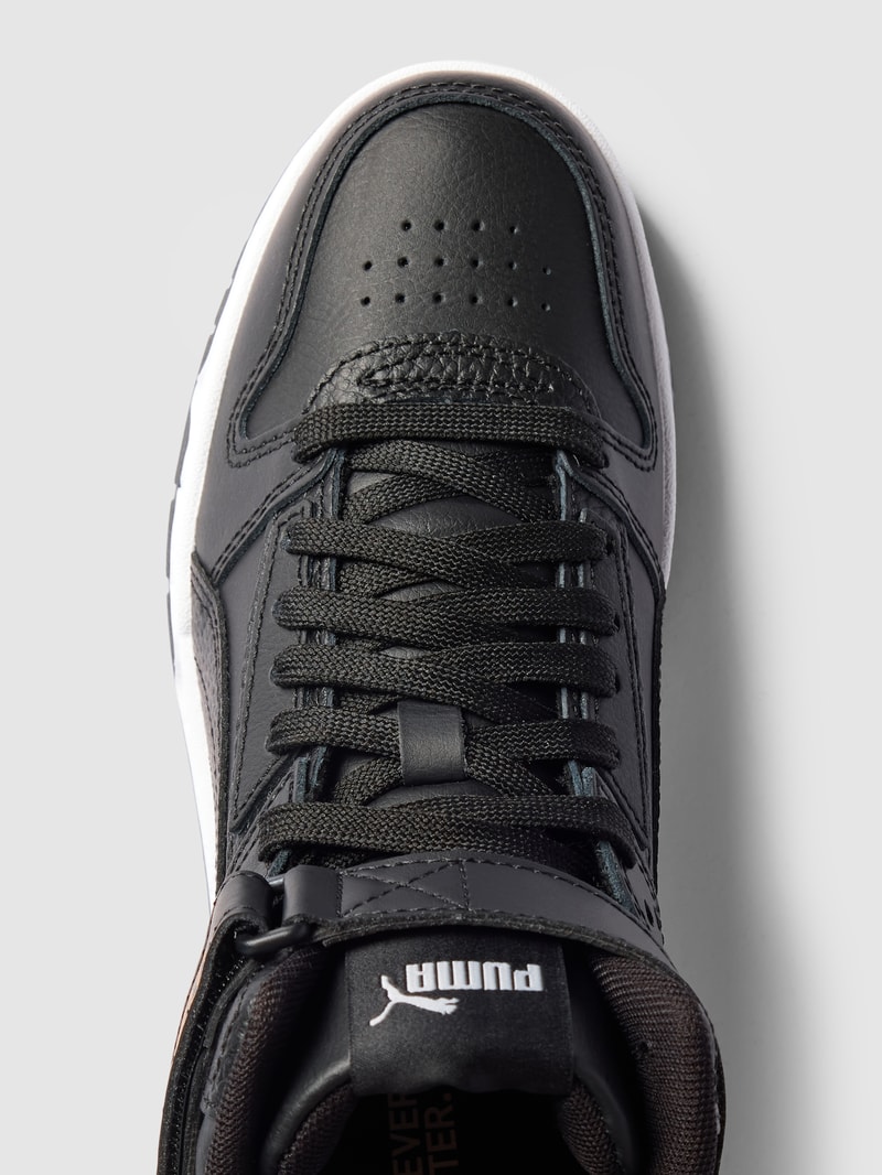 High Top Sneaker aus Leder-Mix Modell 'GAME' in schwarz
