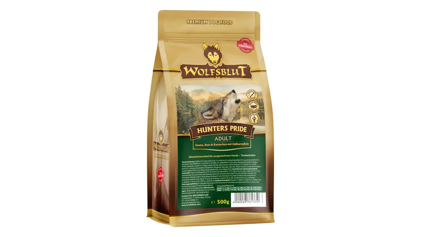 Wolfsblut Hundetrockenfutter Hunters Pride Fasan & Ente 500 g