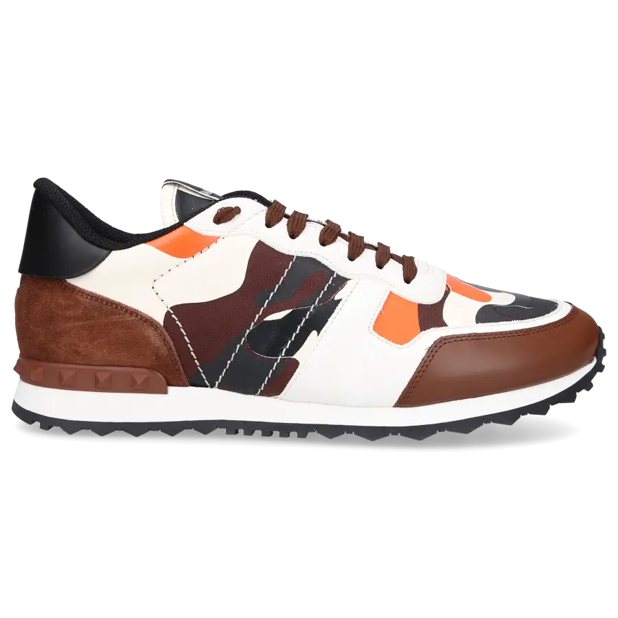 Valentino Garavani - Sneaker low ROCKRUNNER Veloursleder - braun
