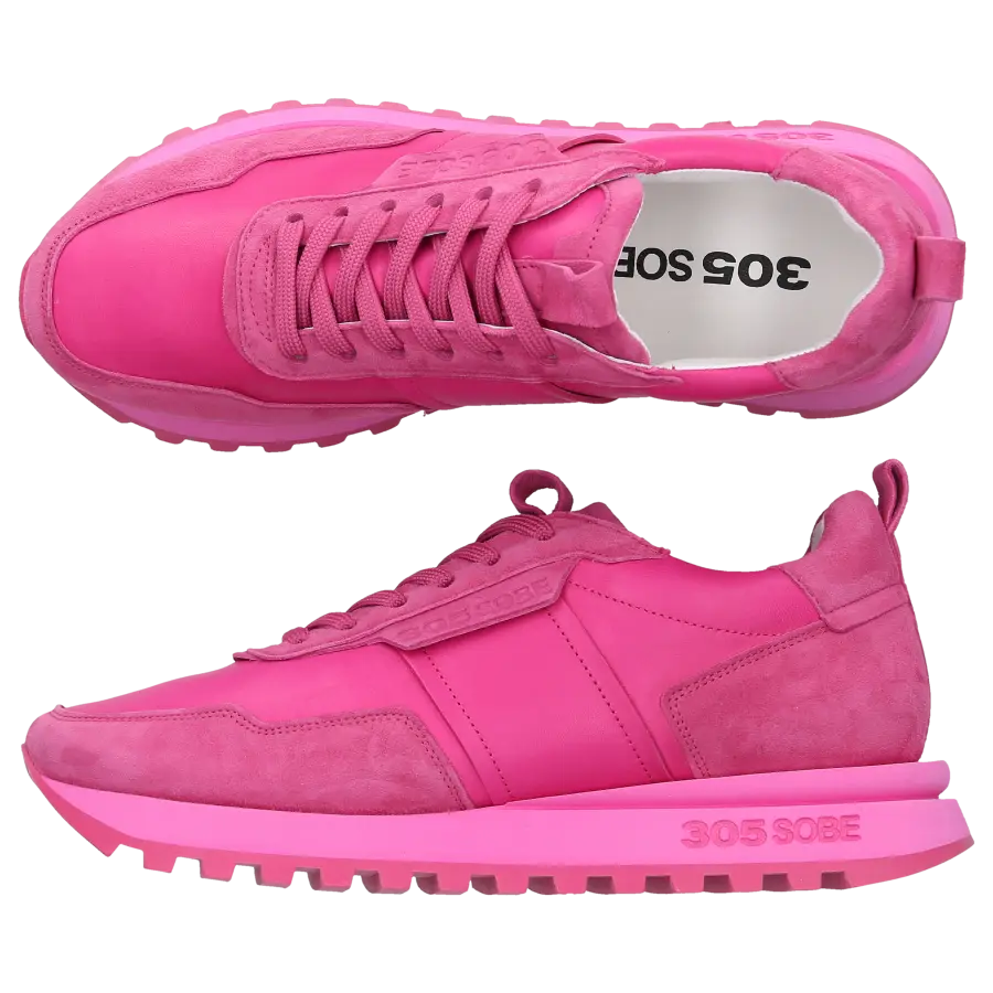 305 SOBE - Sneaker low BUCKET Veloursleder - pink