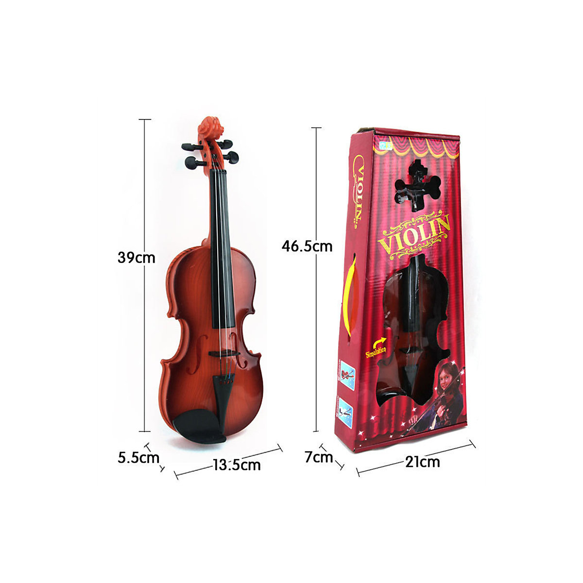 Kindersimulation Geigenspielzeug (zufällige Farbe) Kinder Musikinstrumente Simulation Musikspielzeug (zufällige Farbe)