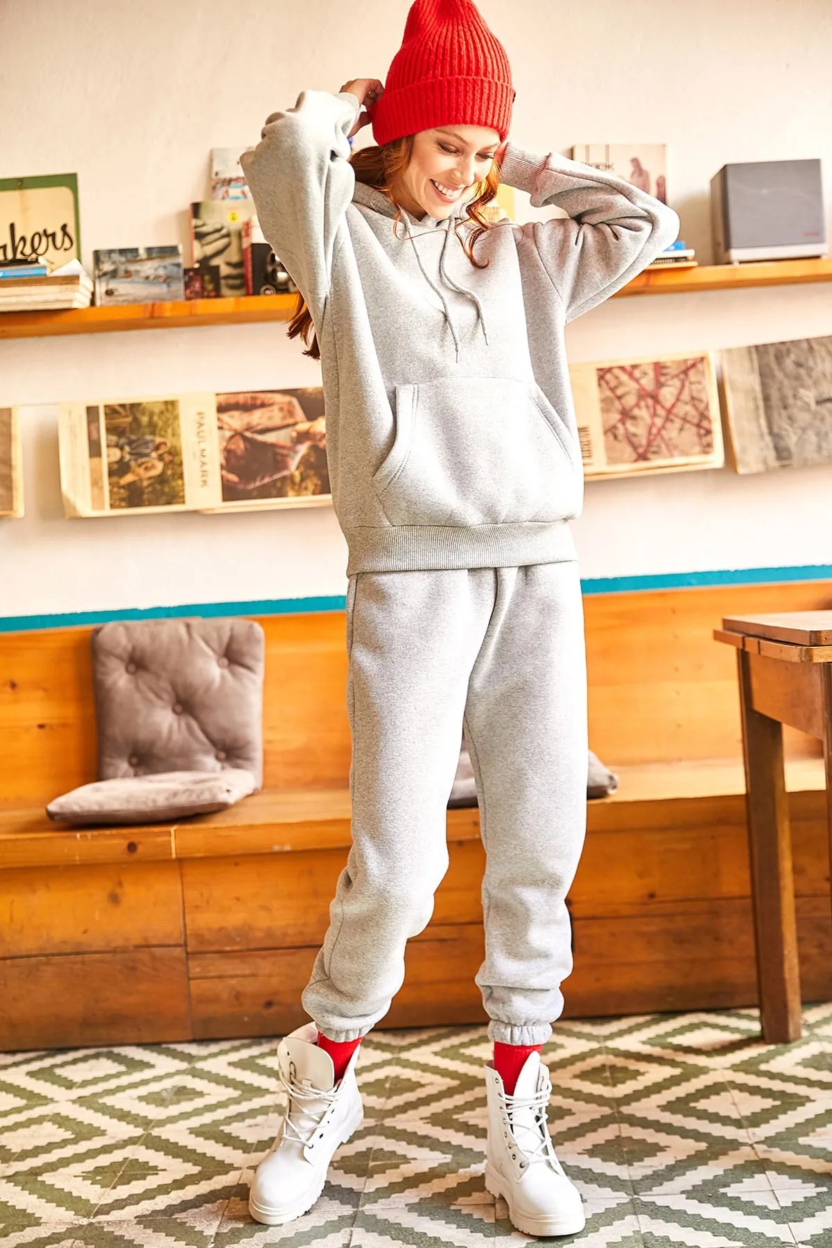 Olalook  Trainingsanzug - Grau - Oversized