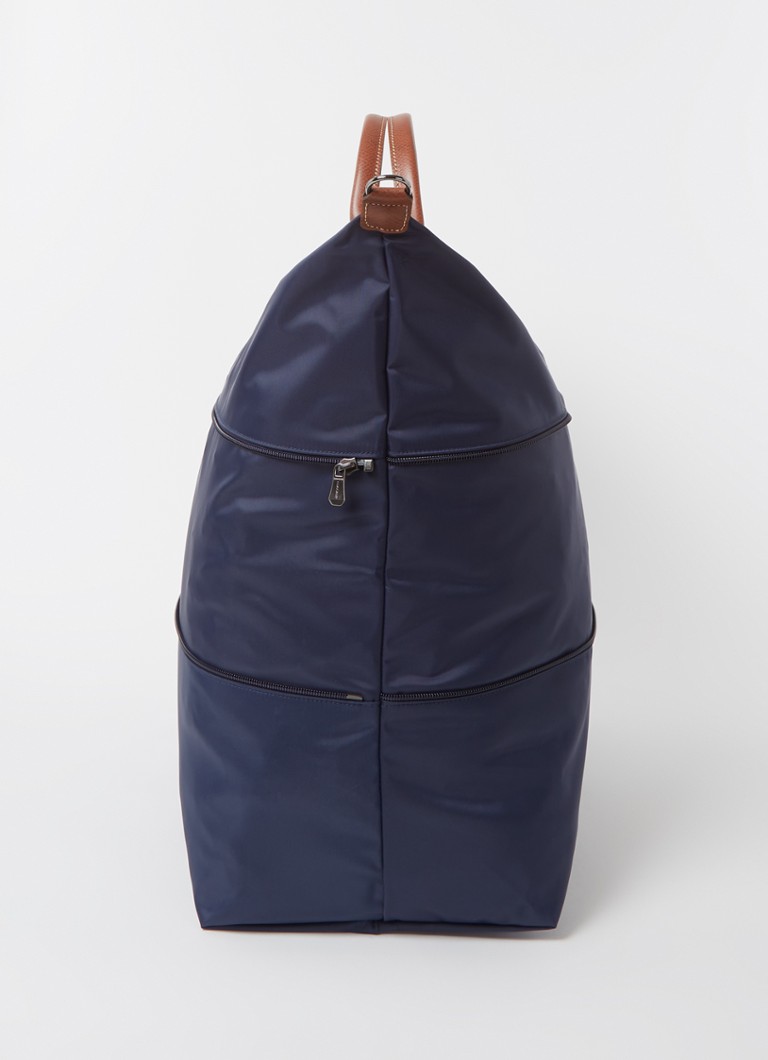 Longchamp Le Pliage Original utvidbar reiseveske med skinndetaljer