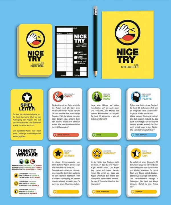 NICE TRY - Das Challenge Party Spiel (deutsch/engl.)