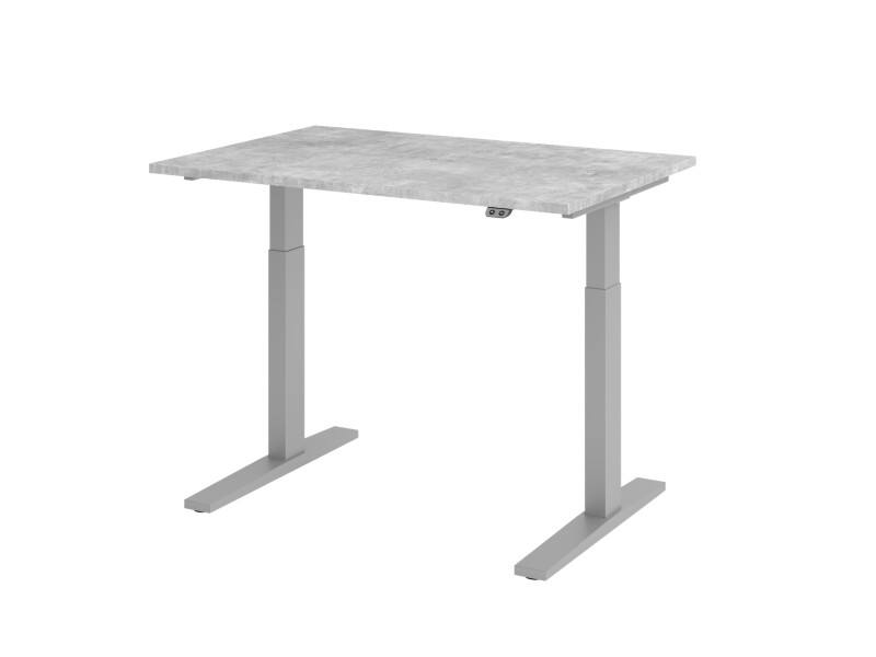 Hammerbacher Sitz-Stehschreibtisch VXMKA12/M/S Grau 1.200 x 800 x 1.200 mm