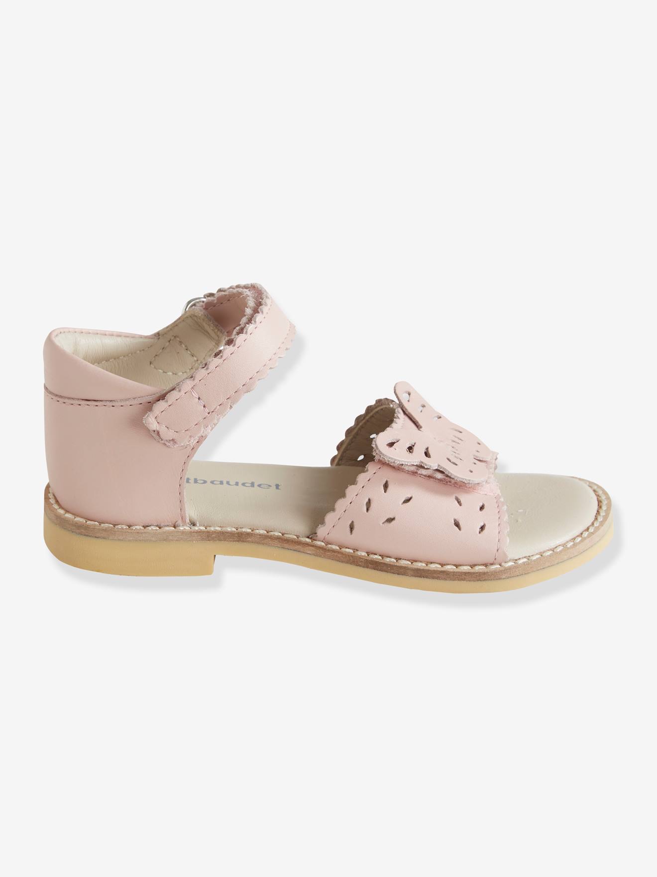Sandales en cuir fille collection maternelle bleu clair
