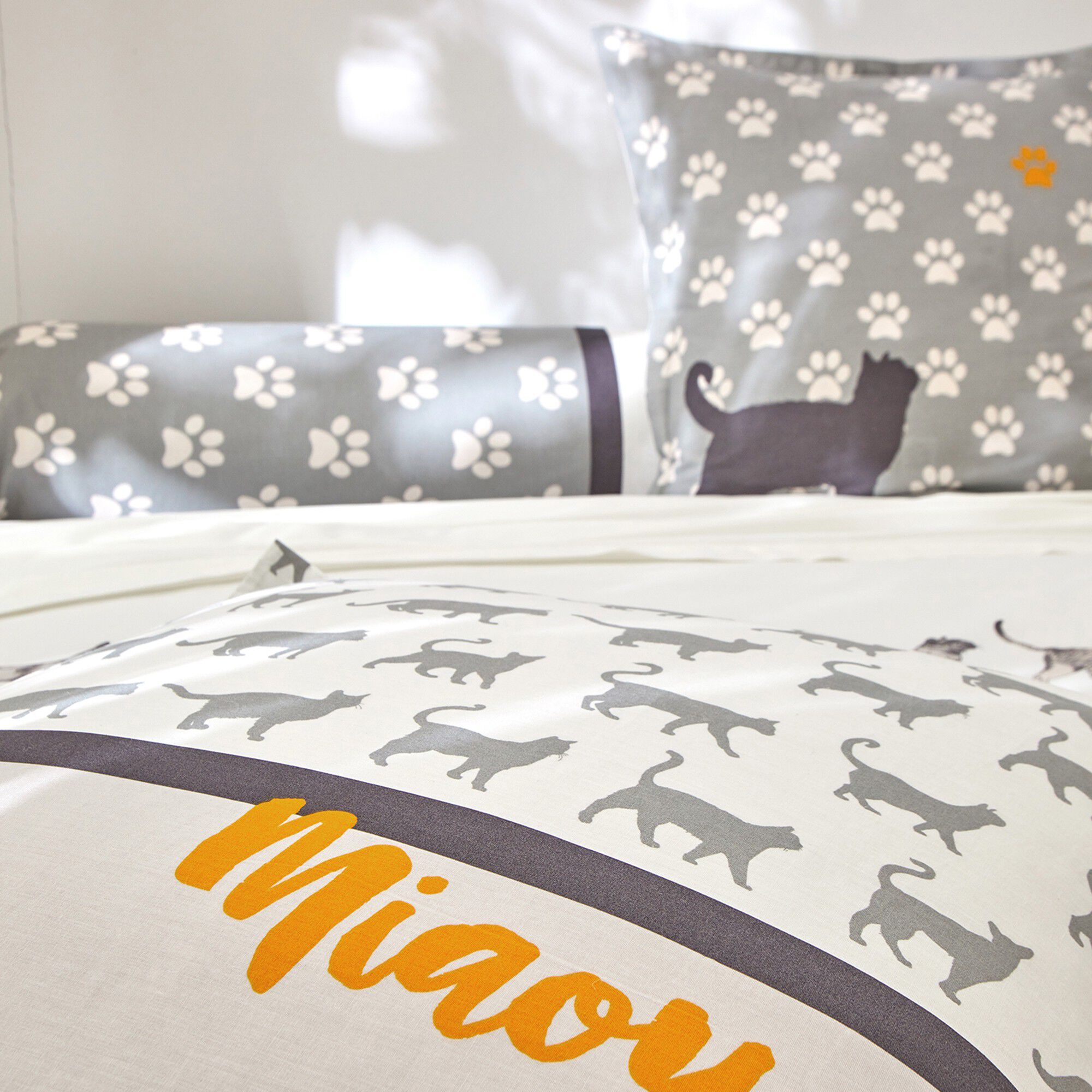 Linge de lit Robby imprimé chats