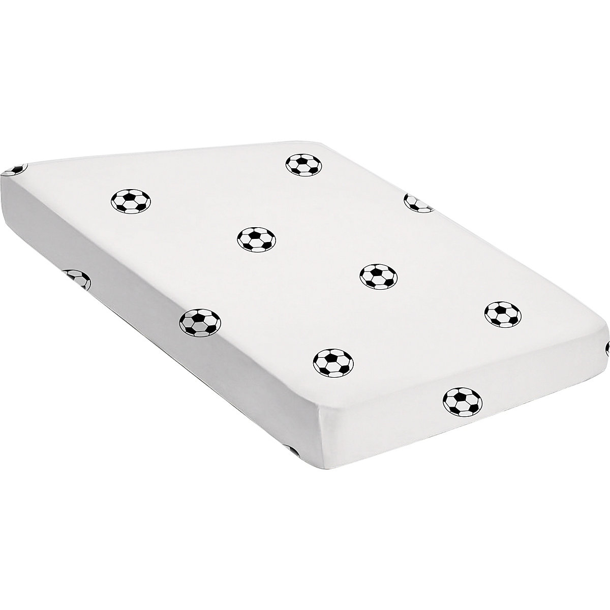 Spannbettlaken Fußball, Flanell, 70x140 cm von Pötter