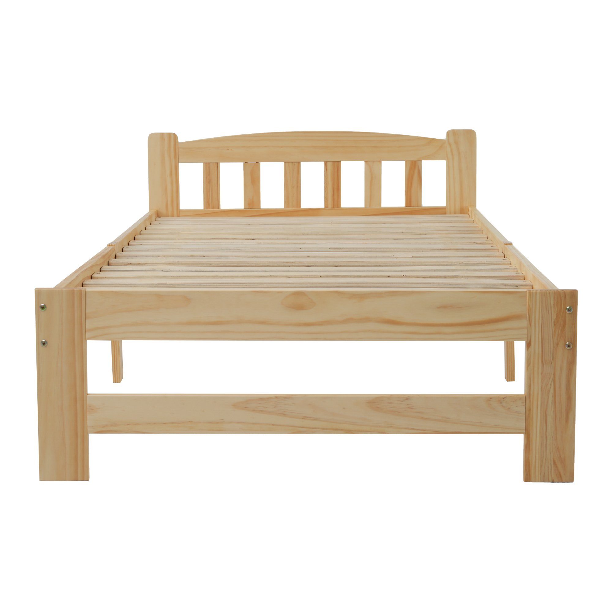 Gotagee Holzbett Futonbett Einzelbett mit Lattenroste Jugendbett Massivholzbett Natur