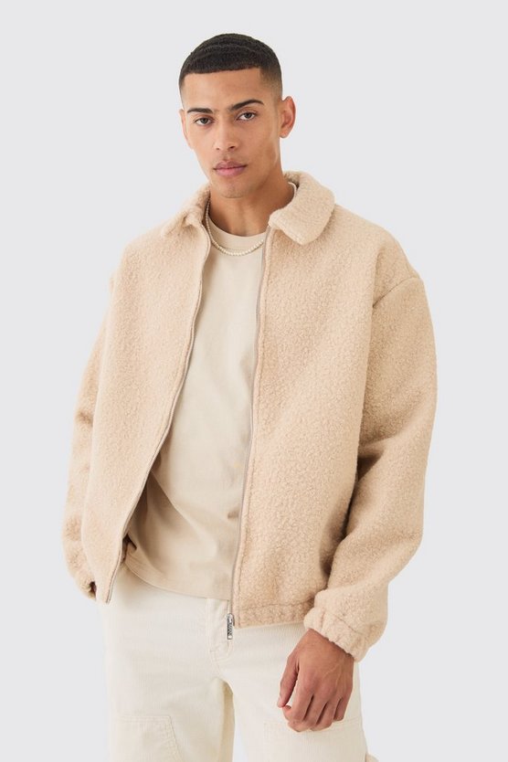 Oversize Bouclee Borg Harrington-Jacke