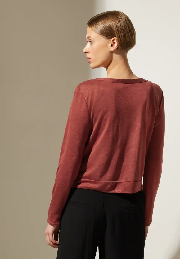 Street One Kurze Leinenlook Strickjacke